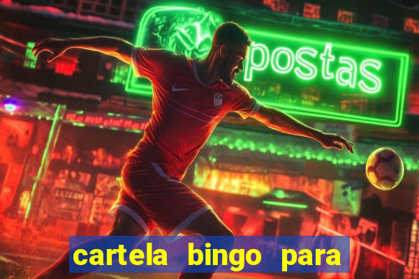 cartela bingo para cha de cozinha imprimir gratis